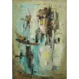 Tay Chee Toh, Abstract Composition, Oil on board
