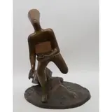 Mark Kostabi, Untitled, A great sculpture with nice original brown patina and a good large size