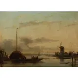 Charles Leickert, Coastal Landscape, Oil on canvas