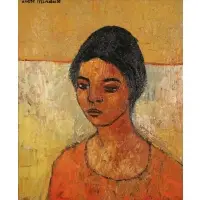 André Minaux, Portrait of a Lady, Oil on canvas