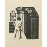 John Woodrow Wilson, The Trial, 1951, Lithograph