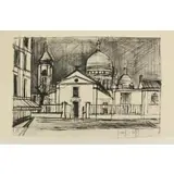 Bernard Buffet, L'Eglise St. Pierre de Montmarte, Drypoint