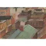 Ellen Adler, Rooftops, Watercolor