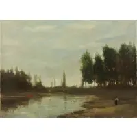 Charles-François Daubigny, Landscape, Oil on canvas