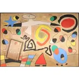 Curtis Grubbs, Abstract in the Manner of Miro, Mixed media on canvas