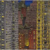 Roxie Munro, Midtown East II, 2000, Oil on canvas