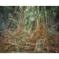 Andrea Kasamas, Abstracted Landscape, Oil on canvas