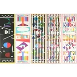Abstract Compositions by Yaacov Agam, Grouping of Five Screenprints, sold Mar 2021
