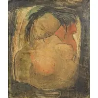 Ángel Botello, Nude Woman, Oil on Masonite