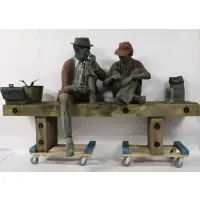 John Seward Johnson II, FISHING, A great life size sculpture with wonderful period detail