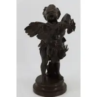 Adriano Cecioni, Rooster Boy, Bronze sculpture signed on the base