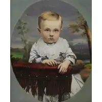 Luigi Renault, Portrait of a Boy, Oil on canvas