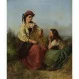 Edward John Cobbett, The Gleaner, Oil on canvas