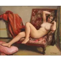 Maurice Ehlinger, Nu Allongee, Oil on canvas