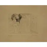 Pablo Picasso, Sculpteur modelant, Etching