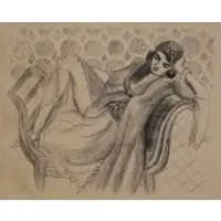 Henri Matisse, Repos sur la banquette, 1929, Lithograph