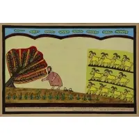 Shalom Moskowitz, Biblical Scene, Gouache
