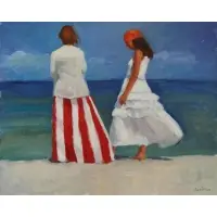 Richard Segalman, Study in Red, White, and Blue, Oil on canvas