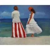 Richard Segalman, Study in Red, White, and Blue, Oil on canvas