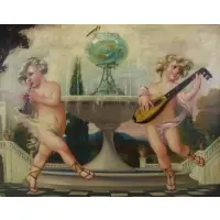 William Clarke Rice, Putti, Oil on canvas