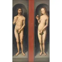 Hans Memling, Adam and Eve, Oil on panel