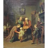 Wilhelm Leibl, Genre scene, Oil on canvas