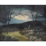 Ethel Magafan, Woodstock Landscape, c. 1940, Oil on board