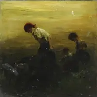 Lajos Jámbor, Women, Oil on board