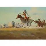 Gerald McCann, Raiding Party, Oil on canvas