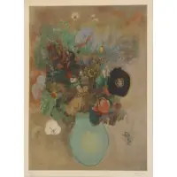 Odilon Redon, Bouquet des fleurs, Lithograph