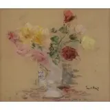Paul Maze, Floral Still Life, Pastel