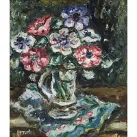 Isaac Païles, Floral Still Life, Oil on canvas