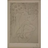 Figure endormie sur fond Moucharabieh by Henri Matisse, Etching, sold Jan 2021