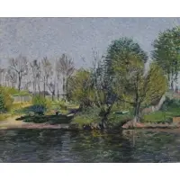 Christopher Sanders, Thames Scene, Oil on canvas