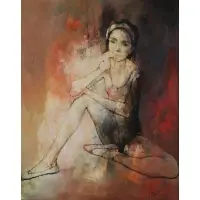 Jean Jansem, Dancer, Oil on canvas