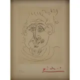 Pablo Picasso, Tete de Homme au Bouc, 1970, Etching