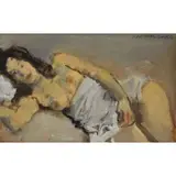 Raphael Soyer, Nude, Oil on board