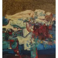 Cecil Howard, Earth Mother Series #1, Mixed media on canvas