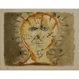 Self Portrait Sun Dial by Salvador Dalí, 1966, Color lithograph, sold Jan 2021