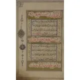 Persian Calligraphy, Double sided calligraphic page of the Quran