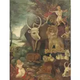 Edward Hicks, Peaceable Kingdom, Oil on canvas