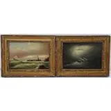 Clement Drew, Maritime Scenes, Pair of oils on canvas
