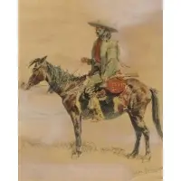 Mountain Man by Frederic Remington, Lithograph, sold Dec 2020