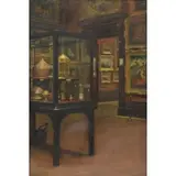 Edward Sherard Kennedy, Interior Scene at the Louvre, Oil on canvas