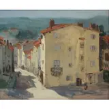 George Elmer Browne, Street in La Paz, Pastel
