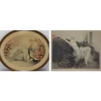 Idleness by Louis Icart, Pair of drypoint etchings, sold Dec 2020