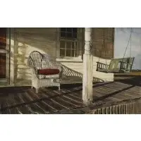 John Chumley, Porch Scene, Tempera on board