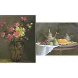 Robert Waltsak, Fresh Bread on the Table, Pair of Oils