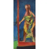 Erwin Wending, Abstracted Man, Oil on canvas
