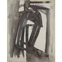 Jean Xceron, Abstract Composition, Watercolor